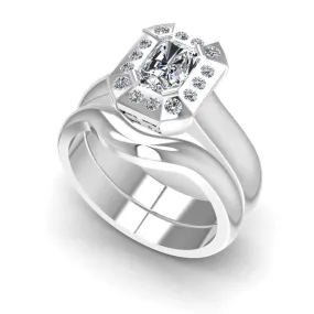 0.51-1.66 CT Round & Radiant Cut Diamonds - Bridal Set