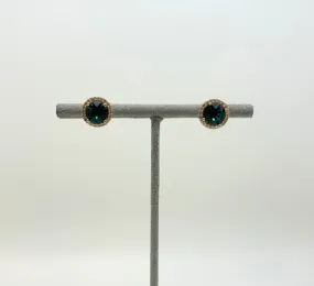 Anton Heunis - Round Stud in Emerald and Gold