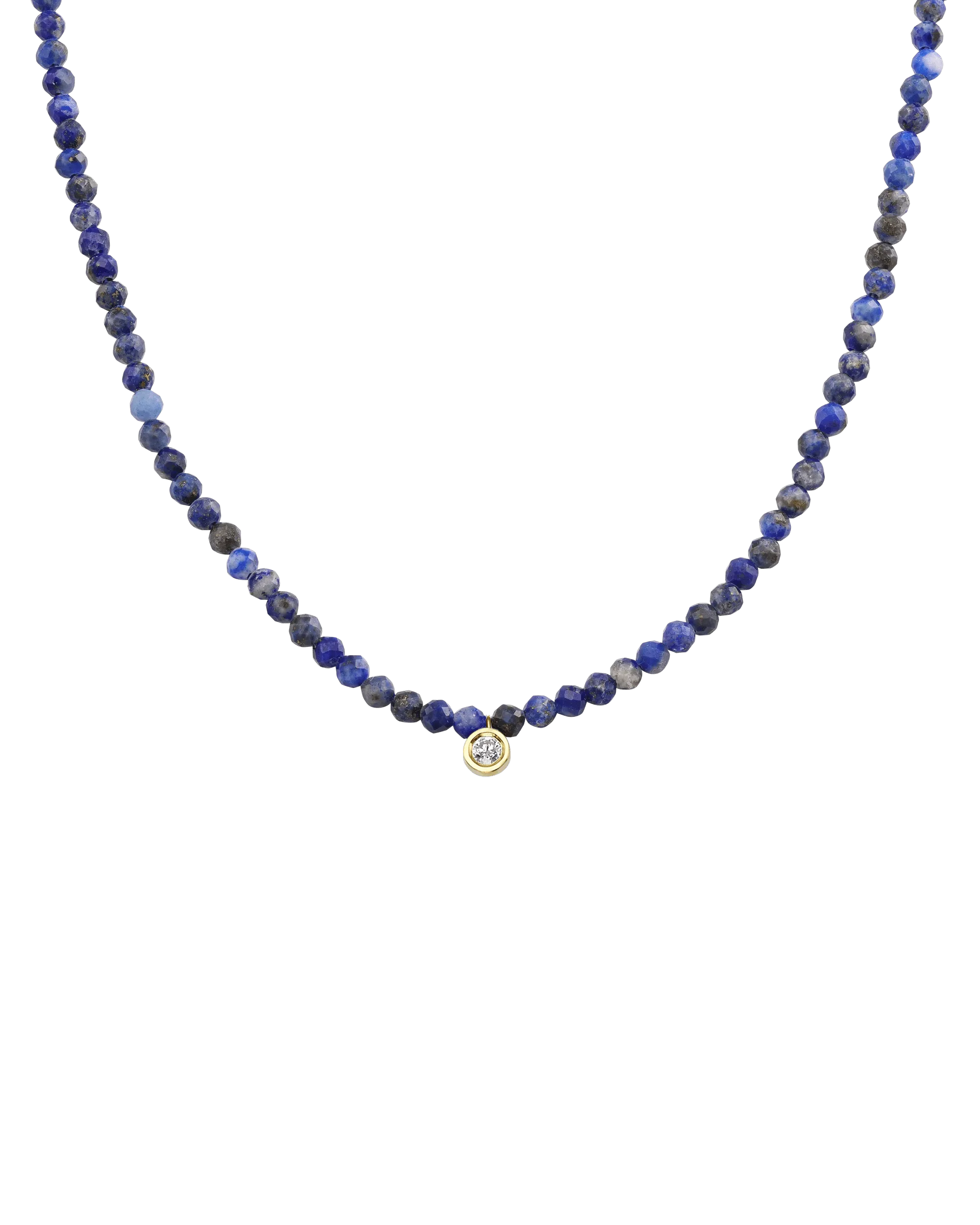 Apatite Gemstone & Diamond Necklace - 14K Yellow Gold