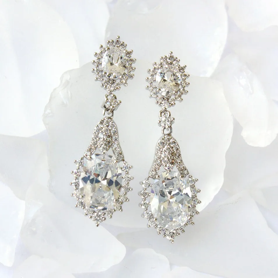 Cleo Crystal Drop Earrings
