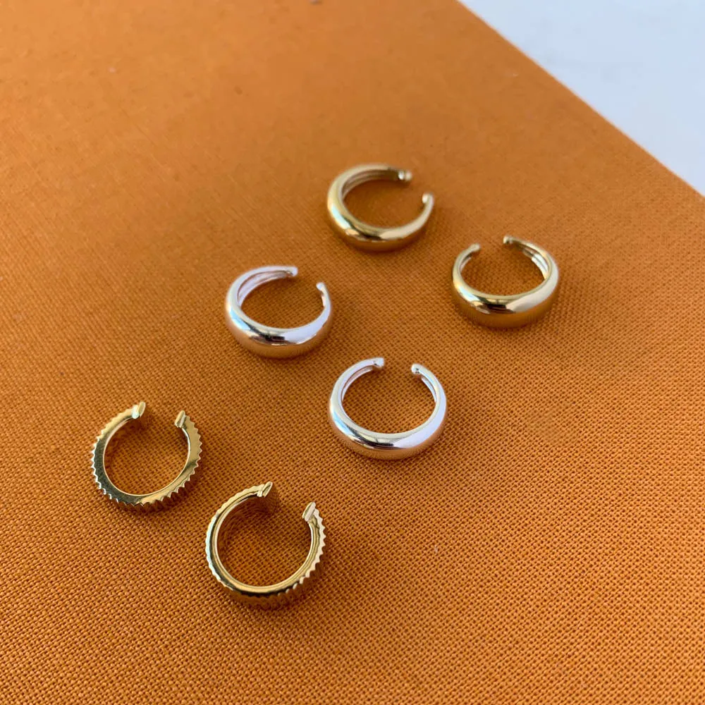 Curve Ear Cuff Set in Silver