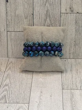 Deep Blue Sea - Beaded Bracelet Set