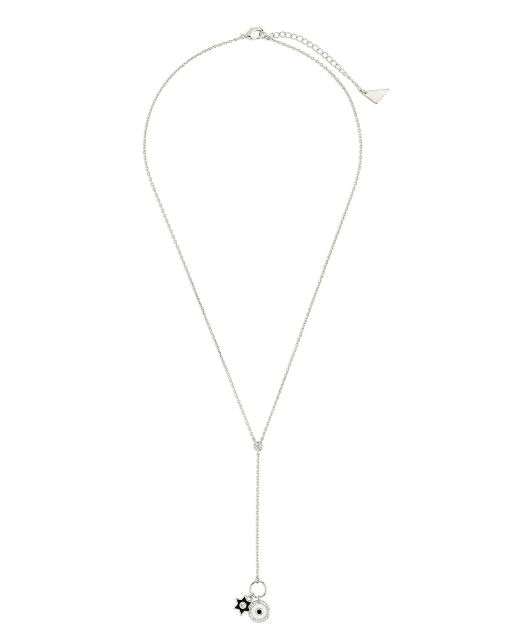 Elektra CZ & Enamel Celestial Y Drop Necklace