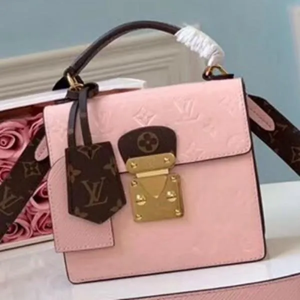 Spring Street Top Handle Bag In Red Vernis Leather M90468 Ligh Pink 2019 Collection