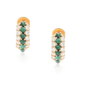 TImeless Sparkle Huggies - Malachite
